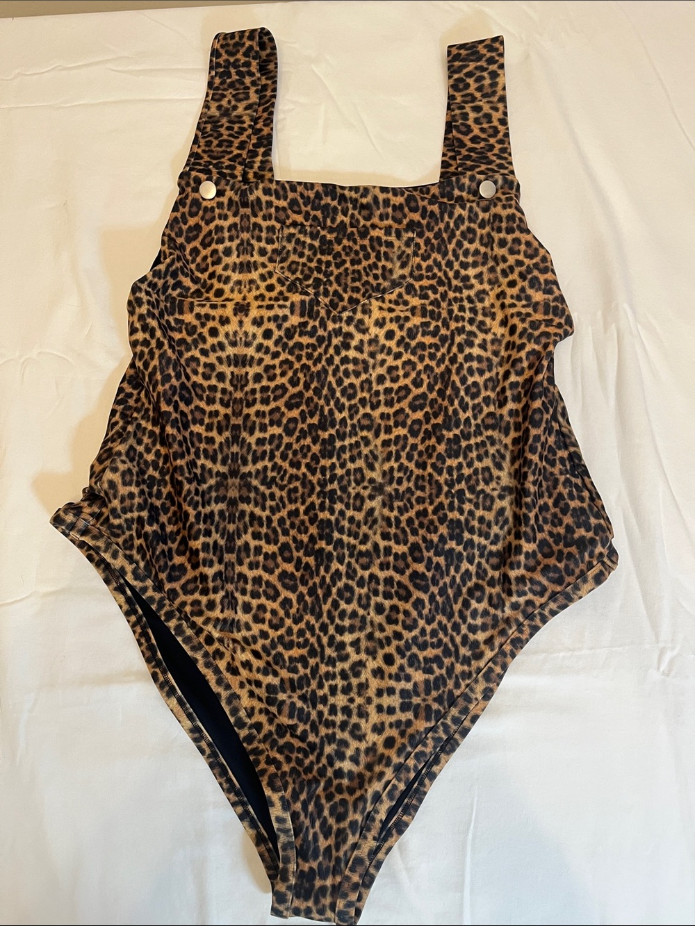Alpine Leopard Print One-Piece Swimsuit - Brown & Black